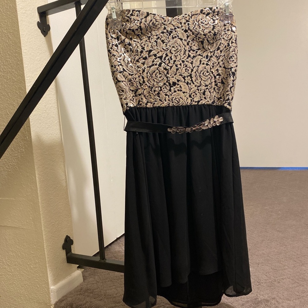 👑I.N. San Francisco Gold Rose Formal Dress👑